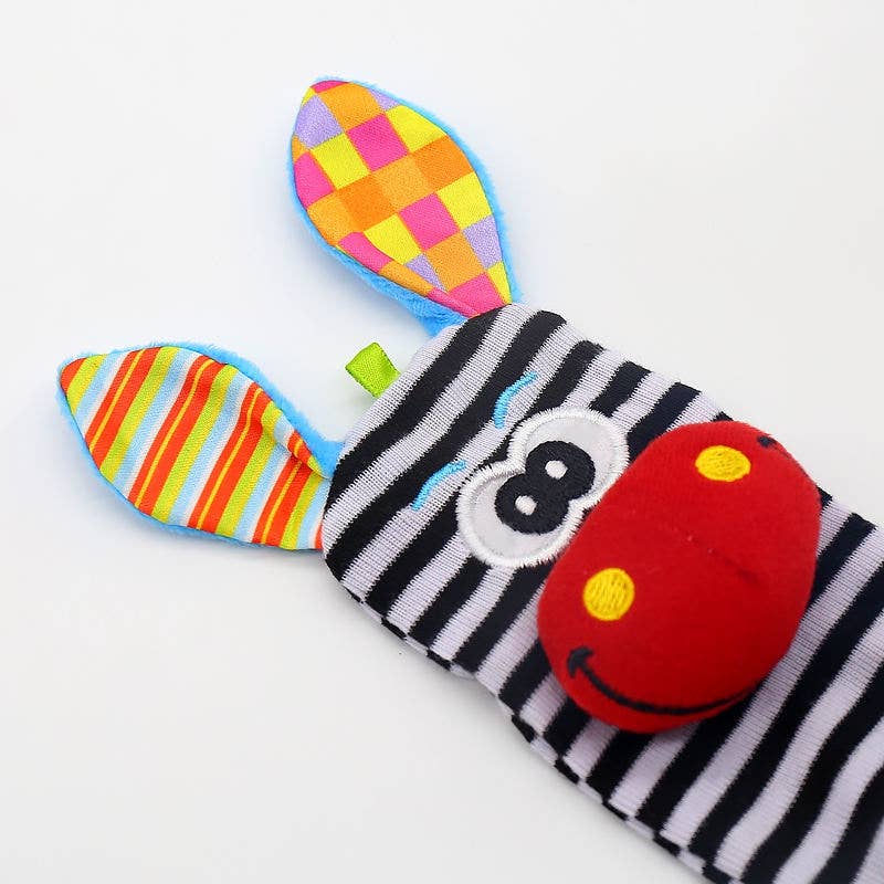 Infant bed bell baby kids plush Toddler Baby Handbell Ring: 1 Pair( wrist & Leg Mix & Match Colors)