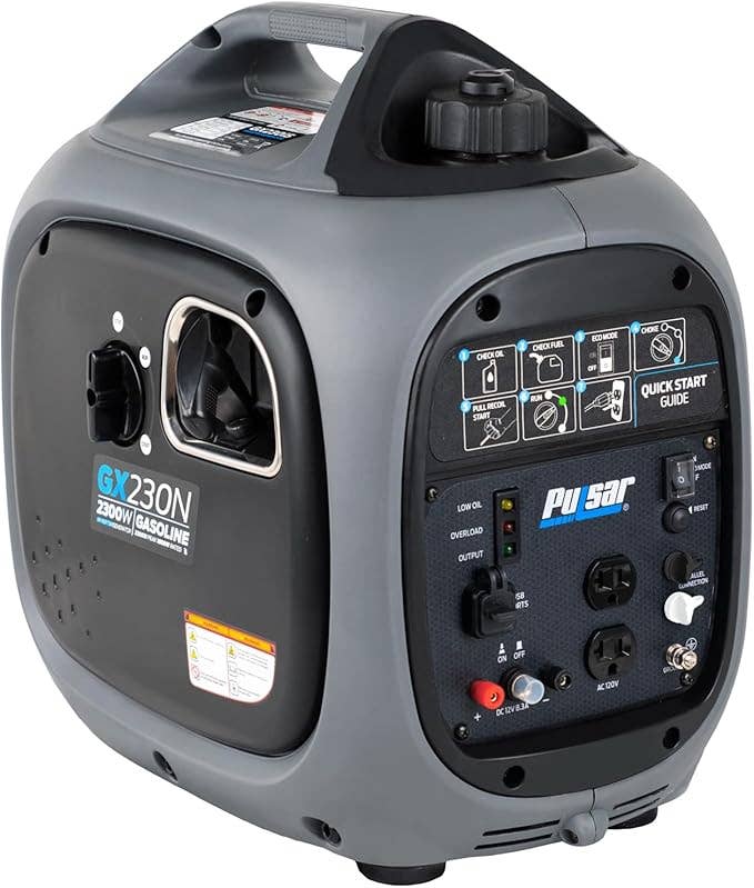Pulsar GX230N 2,300W Portable Quiet Inverter Generator - Lightweight, Parallel Ready, USB