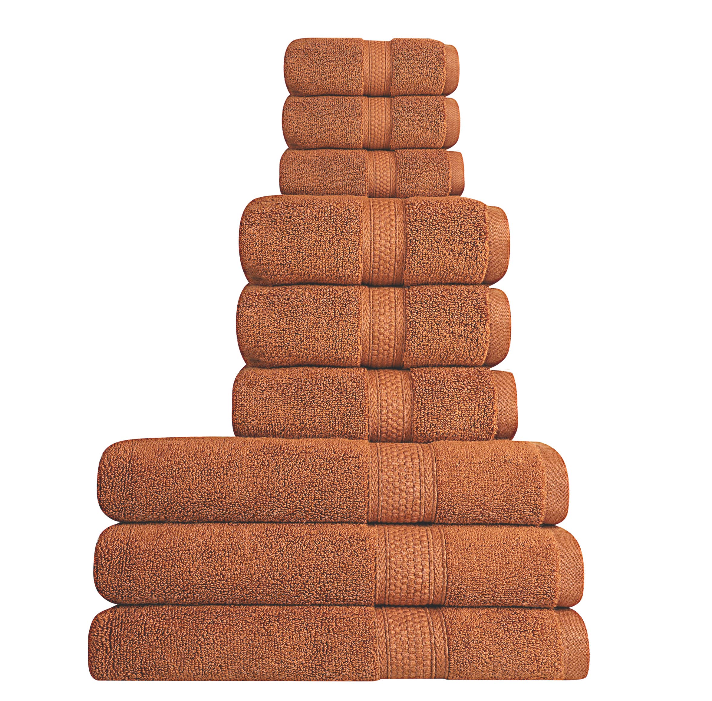 A1HC 100% Cotton Quick Dry & Highly Absorbent Bath Towel Set: Bright White / 3 Piece Set
