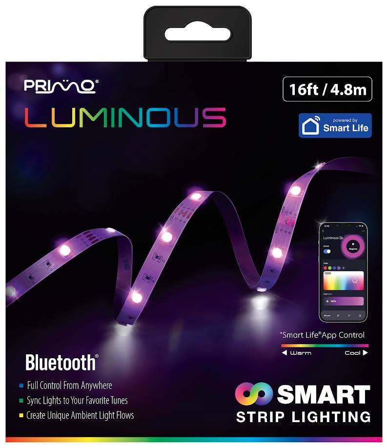 Smart Bluetooth LED Strip Lights 16ft, App Control SKU 89322