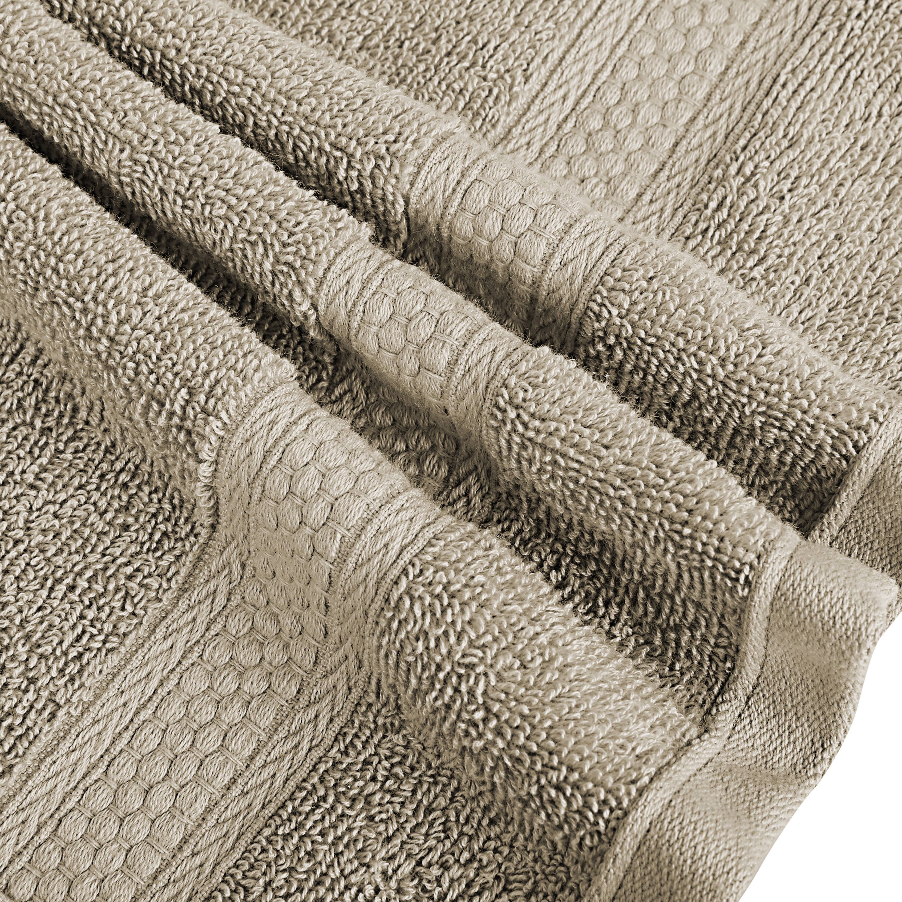 A1HC 100% Cotton Quick Dry & Highly Absorbent Bath Towel Set: Bright White / 3 Piece Set