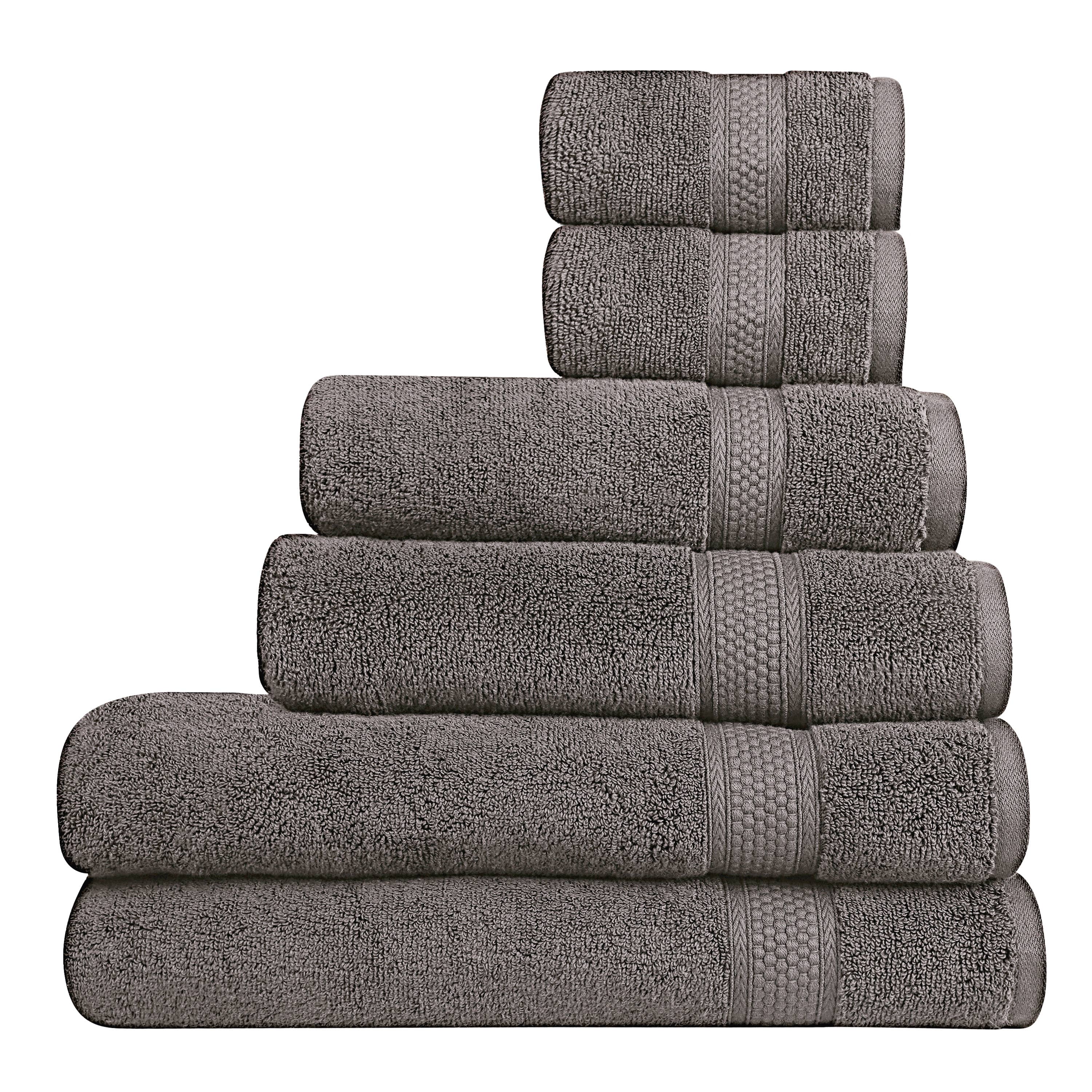 A1HC 100% Cotton Quick Dry & Highly Absorbent Bath Towel Set: Bright White / 3 Piece Set