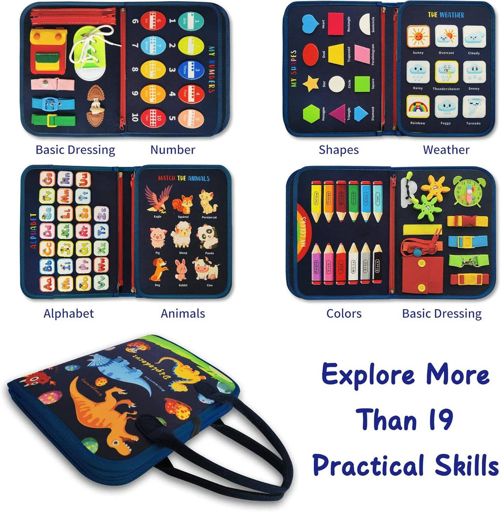 Educational Felt Busy Book Kids Sensory Montessori: 1 Set(Mix & Match Styles)