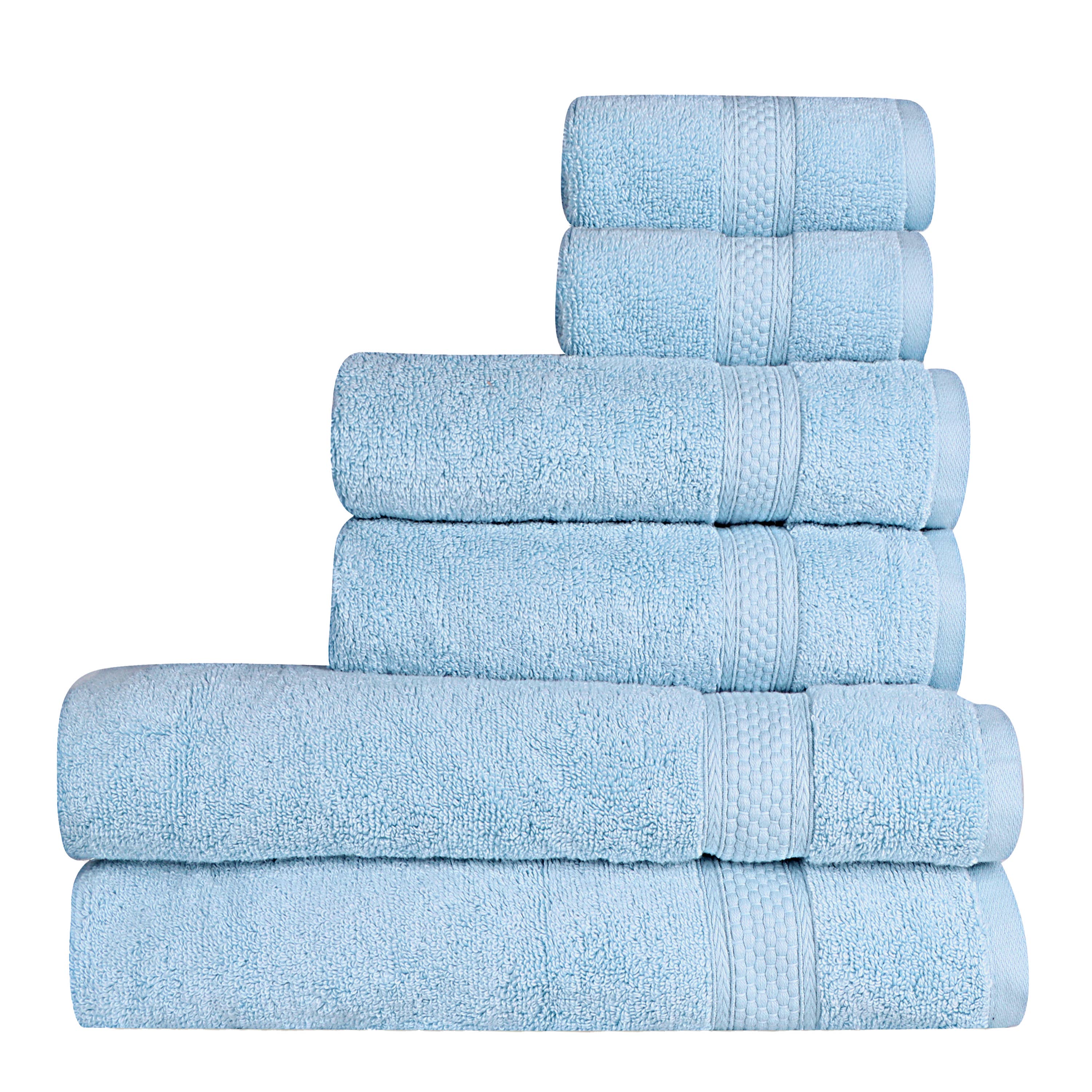 A1HC 100% Cotton Quick Dry & Highly Absorbent Bath Towel Set: Bright White / 3 Piece Set