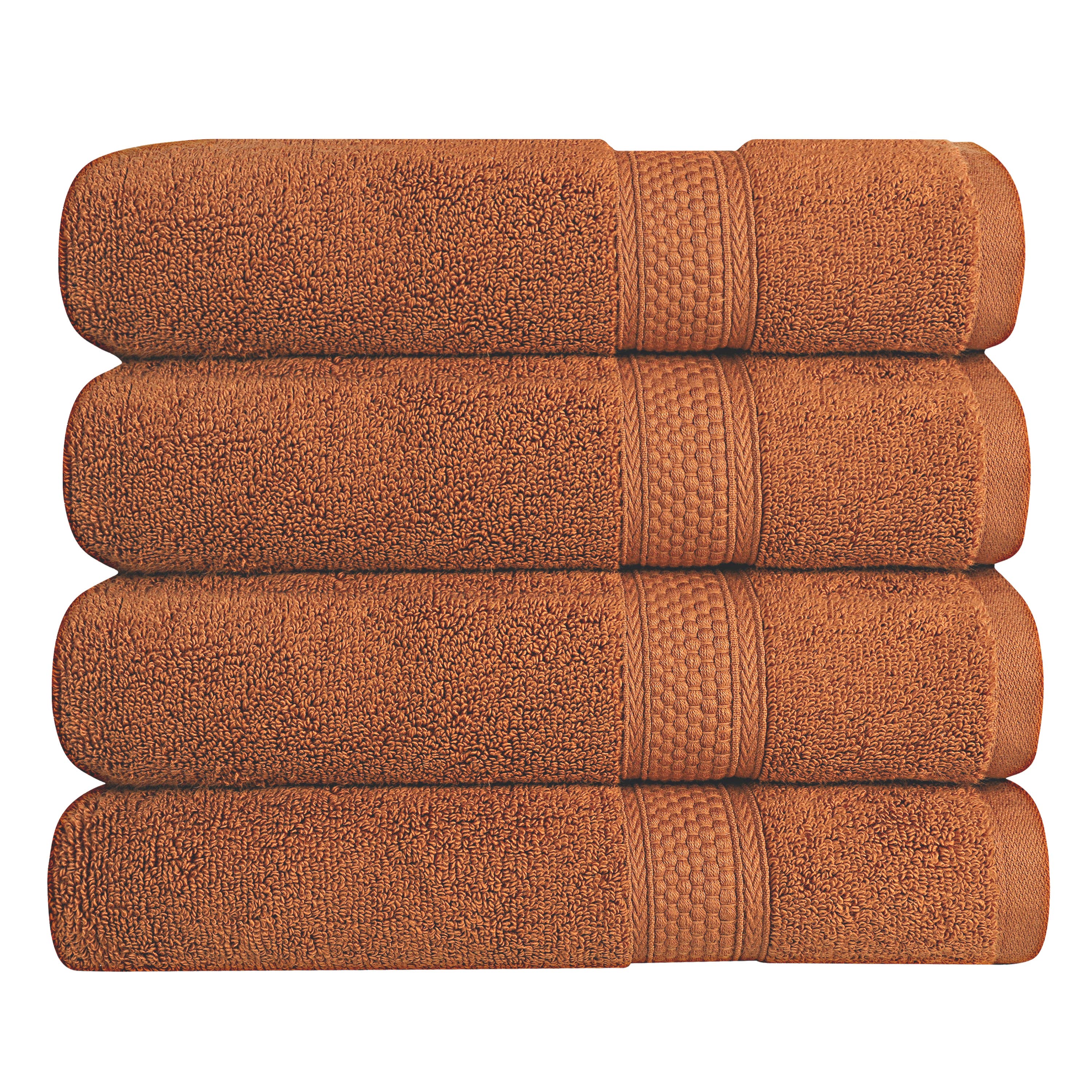 A1HC 100% Cotton Quick Dry & Highly Absorbent Bath Sheet Set: Peach Blush / Pack of 1 Bath Sheet (30"X54")