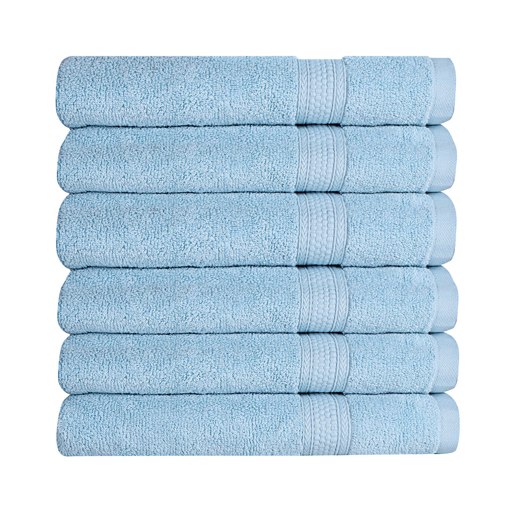 A1HC 100% Cotton Quick Dry & Highly Absorbent Hand Towel Set: Chambray Blue