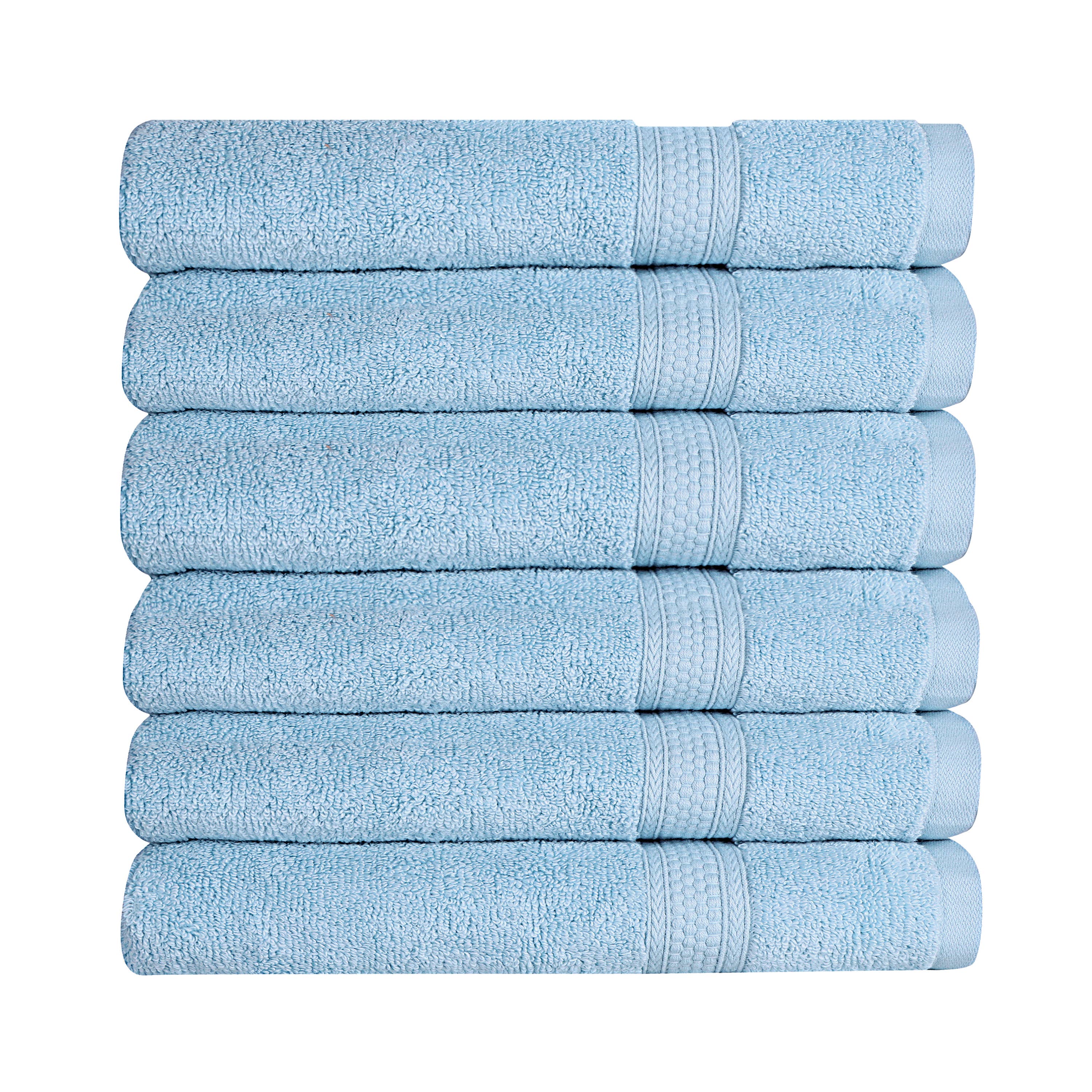 A1HC 100% Cotton Quick Dry & Highly Absorbent Hand Towel Set: Chambray Blue