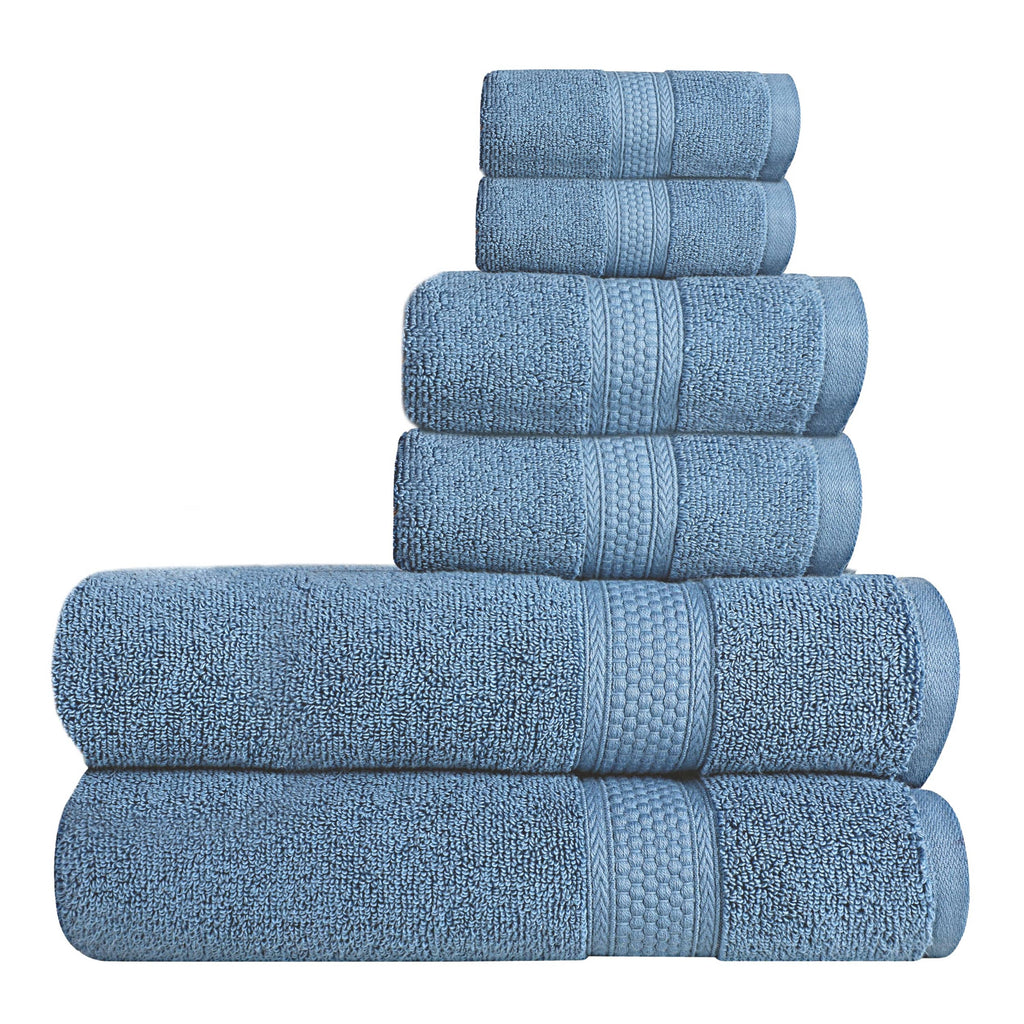 A1HC 100% Cotton Quick Dry & Highly Absorbent Bath Towel Set: Bright White / 3 Piece Set