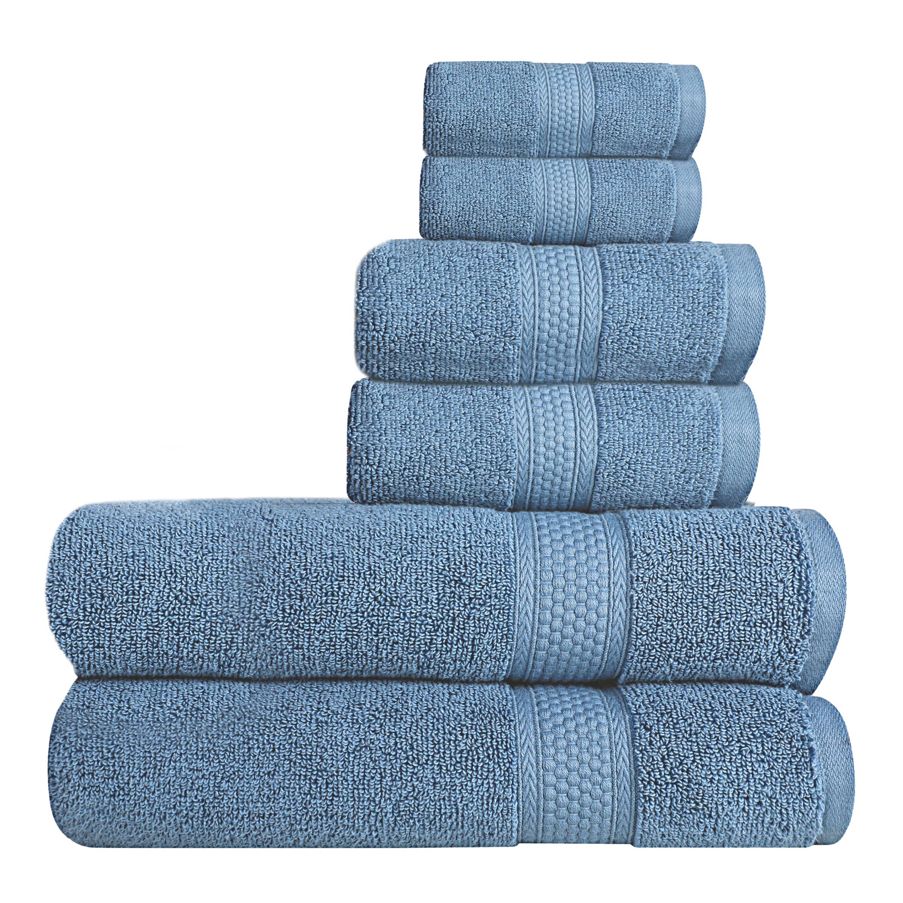 A1HC 100% Cotton Quick Dry & Highly Absorbent Bath Towel Set: Bright White / 3 Piece Set