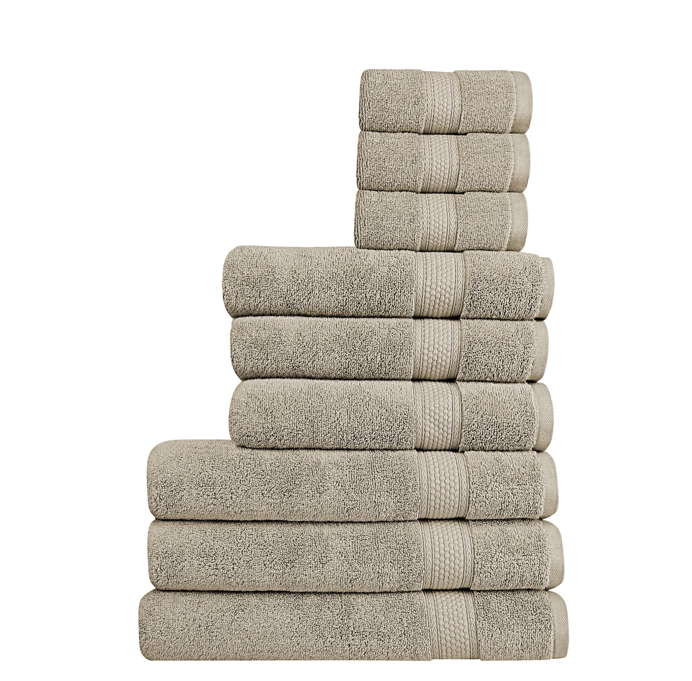 A1HC 100% Cotton Quick Dry & Highly Absorbent Bath Towel Set: Bright White / 3 Piece Set