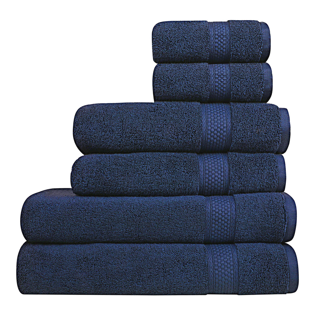 A1HC 100% Cotton Quick Dry & Highly Absorbent Bath Towel Set: Bright White / 3 Piece Set