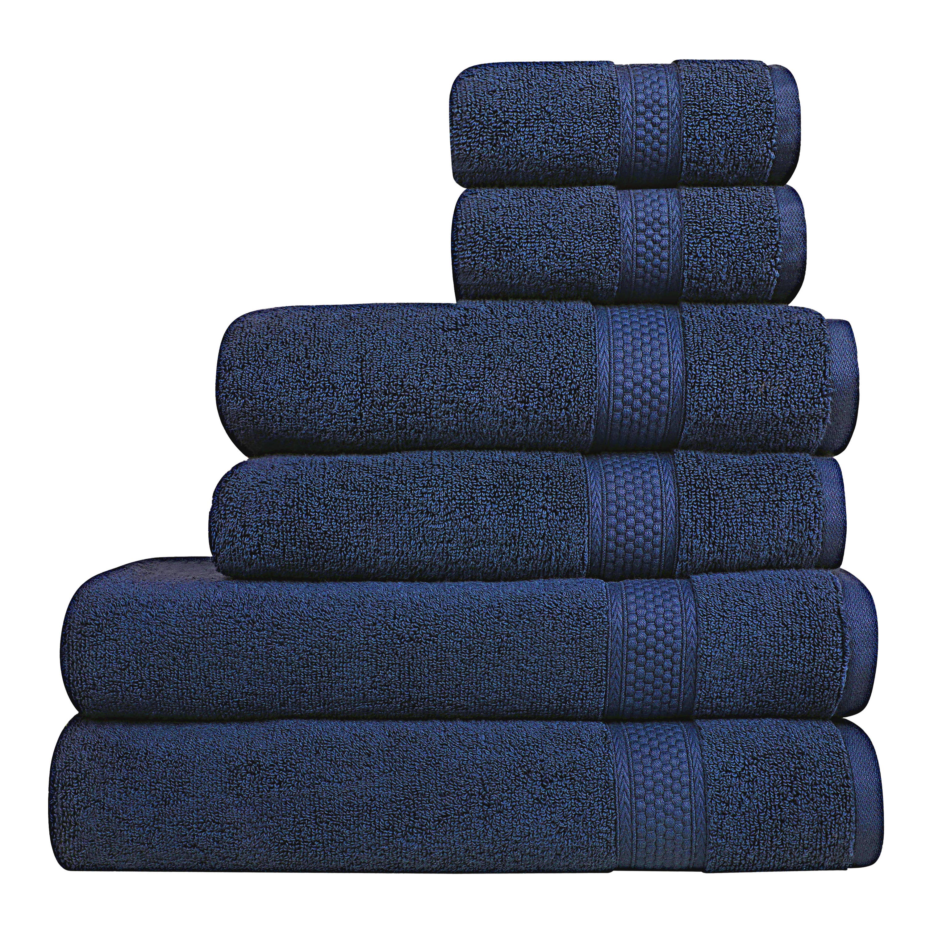 A1HC 100% Cotton Quick Dry & Highly Absorbent Bath Towel Set: Bright White / 3 Piece Set