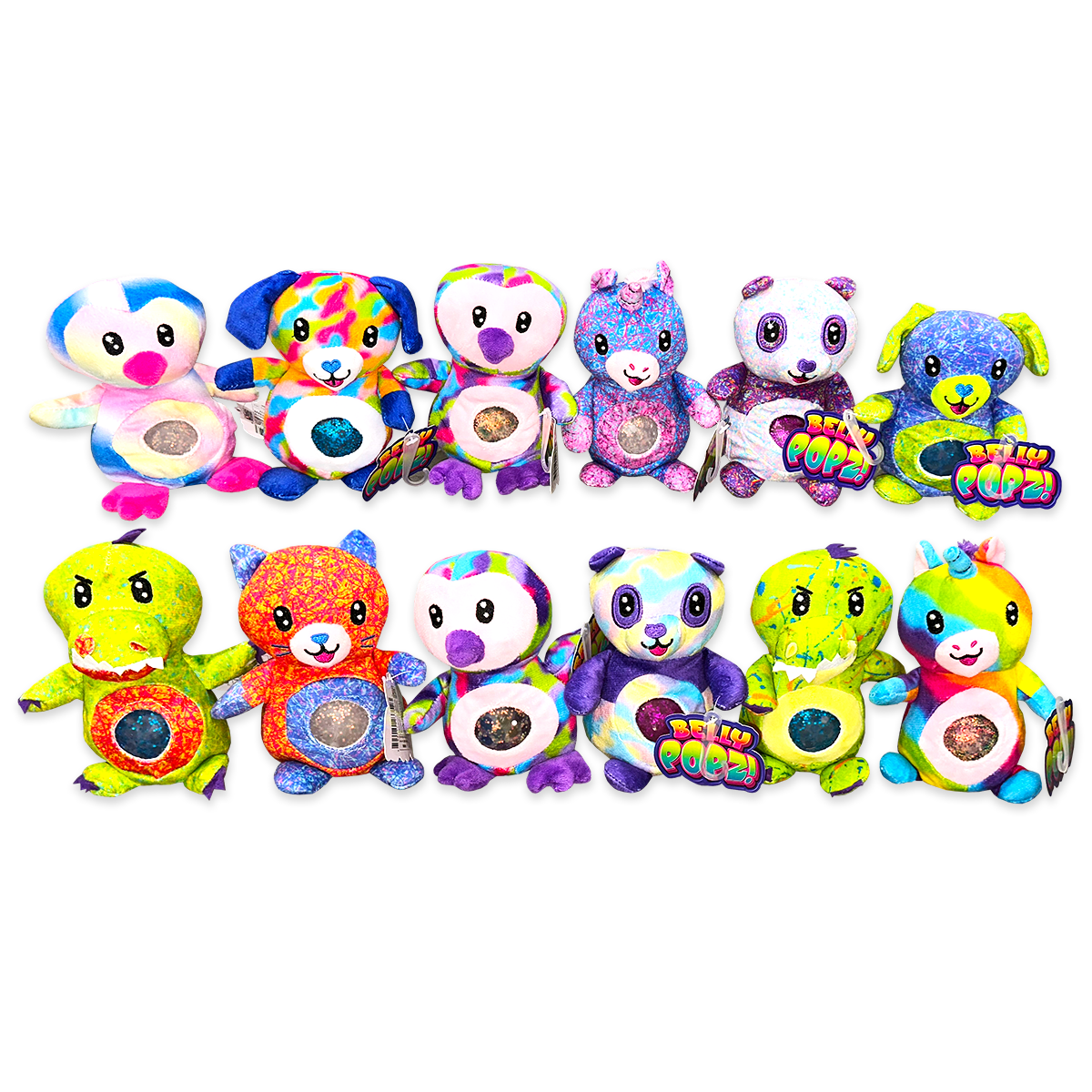 Belly Popz Squeeze Plush Stress Toy Assortment - 12/Display: Wholesale Price