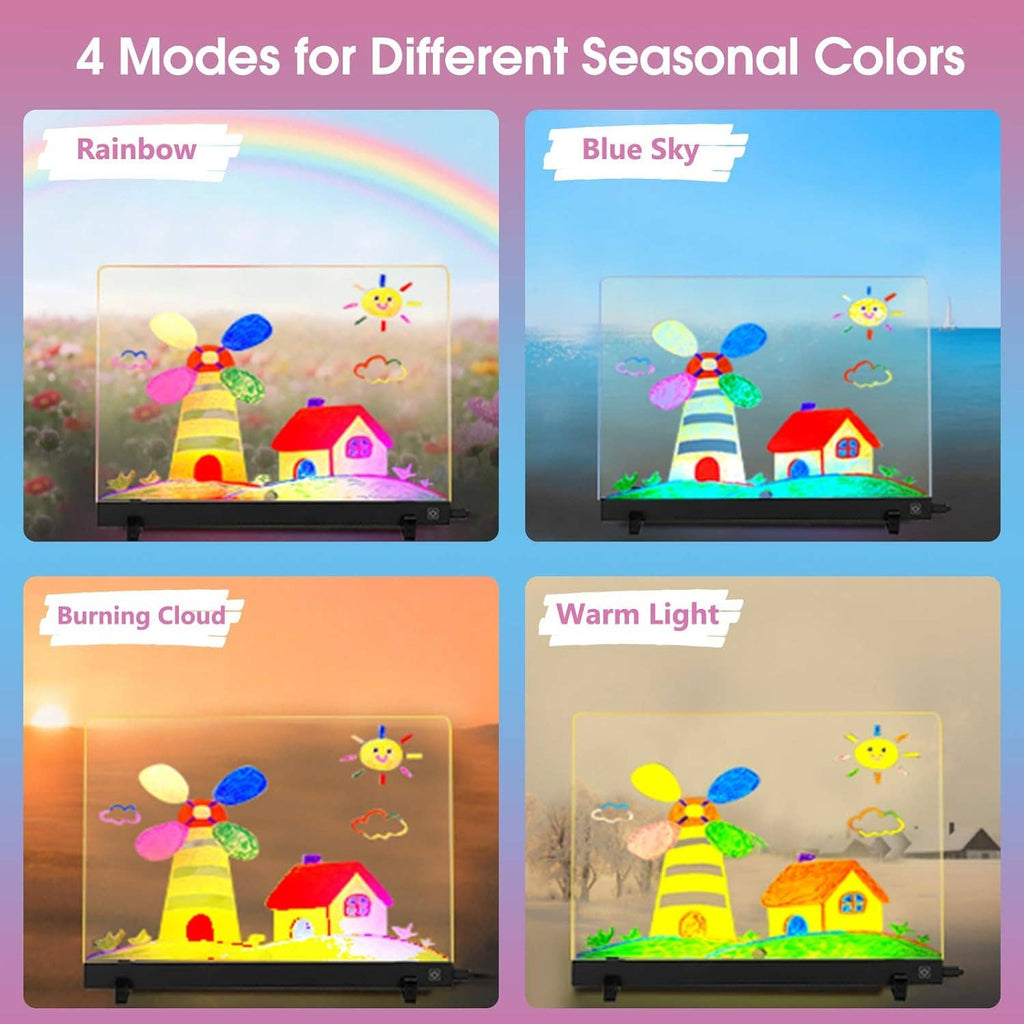 Creative Acrylic Luminous LED Message Board Light Up: 1 Book(13.8‘’x10.2‘’ Inches)