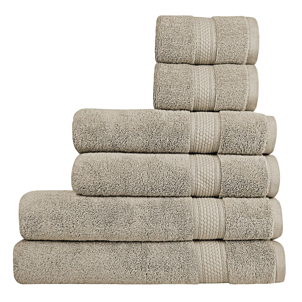 A1HC 100% Cotton Quick Dry & Highly Absorbent Bath Towel Set: Bright White / 3 Piece Set