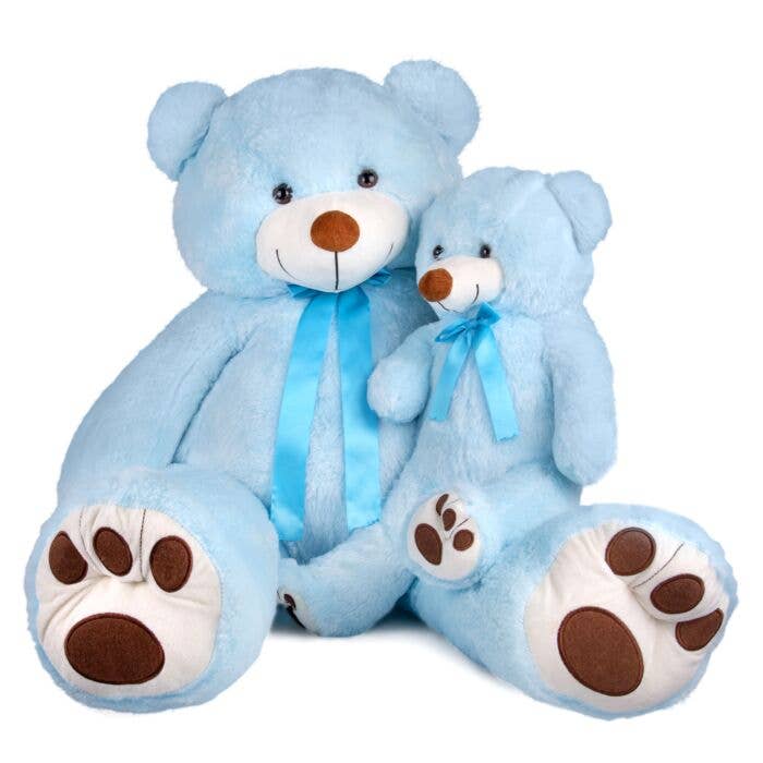 Large Blue Plush Teddy Bear 23"