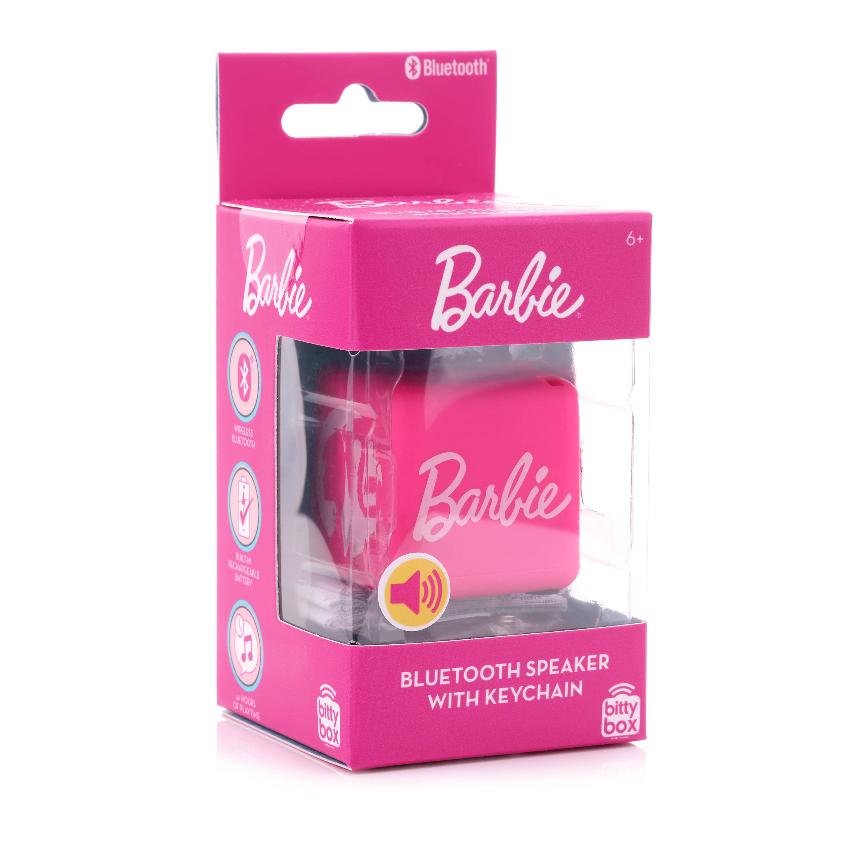 Bitty Box Barbie 5 Keychain Speaker Classic Icon 1.3" Tall