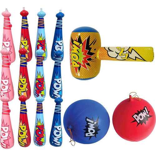 25 piece set Inflatable Baseball Bats, Punch Balloons, Bopper