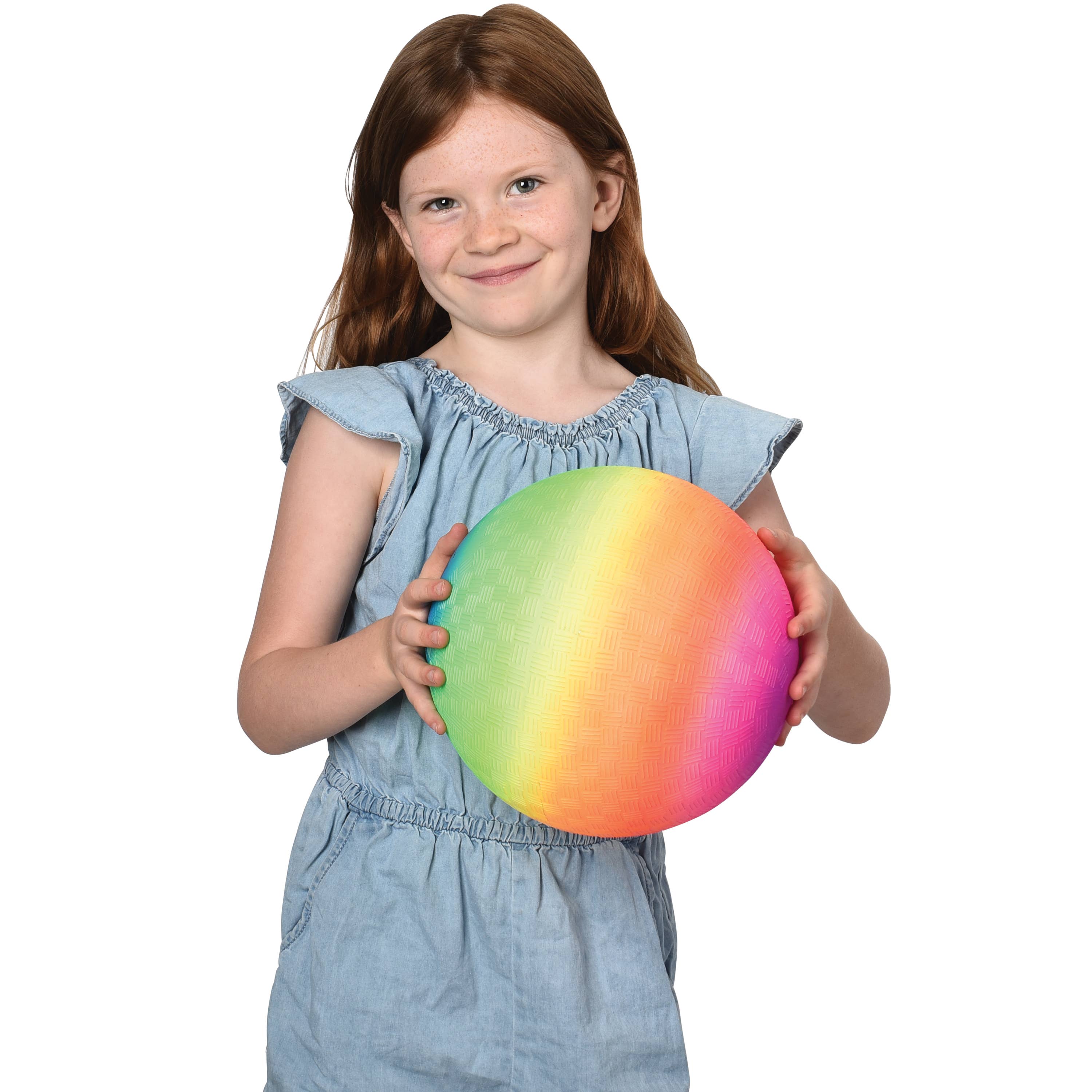 9" Rainbow Playground Balls 12-unit case pack (Polybags)