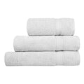 A1HC 100% Cotton Quick Dry & Highly Absorbent Bath Towel Set: Bright White / 3 Piece Set