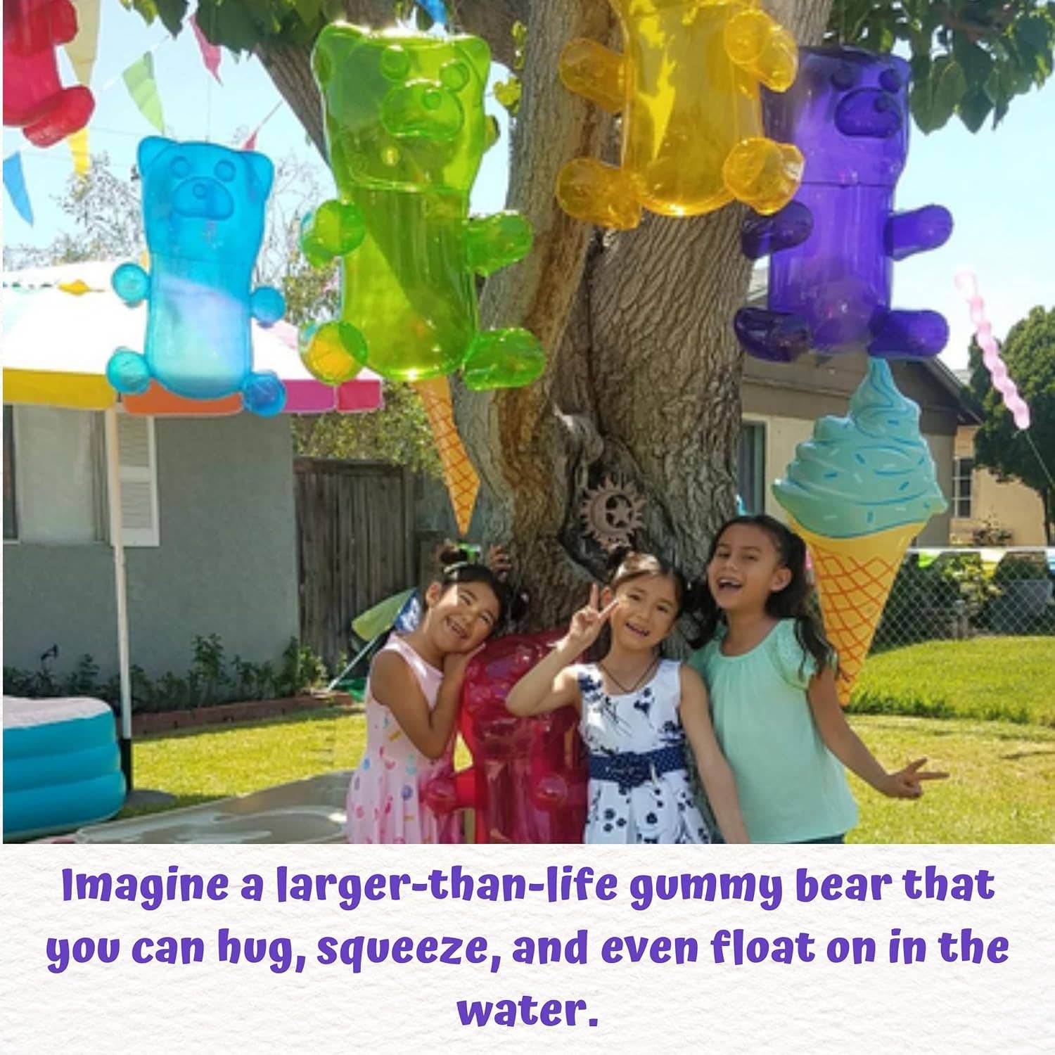 6 Pack Inflatable Gummy Bears - 24'' Giant Inflatable