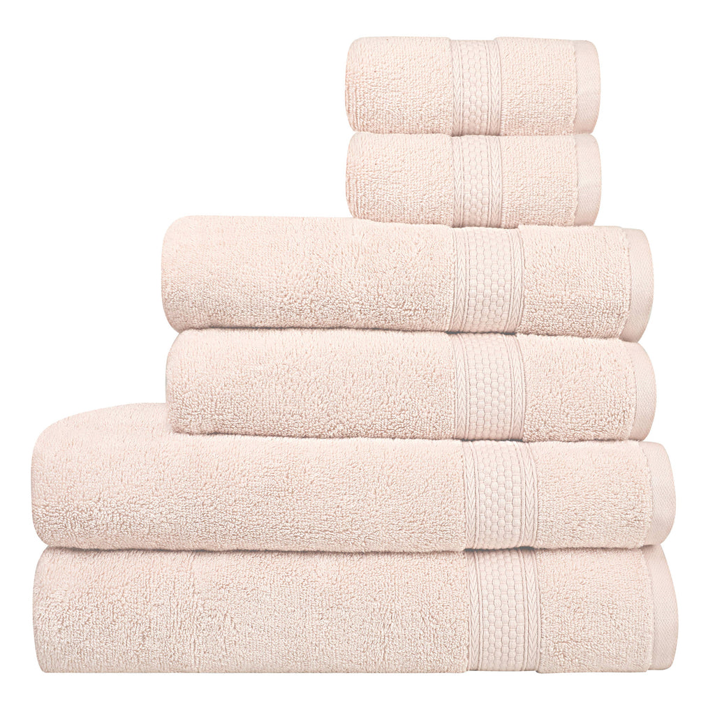 A1HC 100% Cotton Quick Dry & Highly Absorbent Bath Towel Set: Bright White / 3 Piece Set