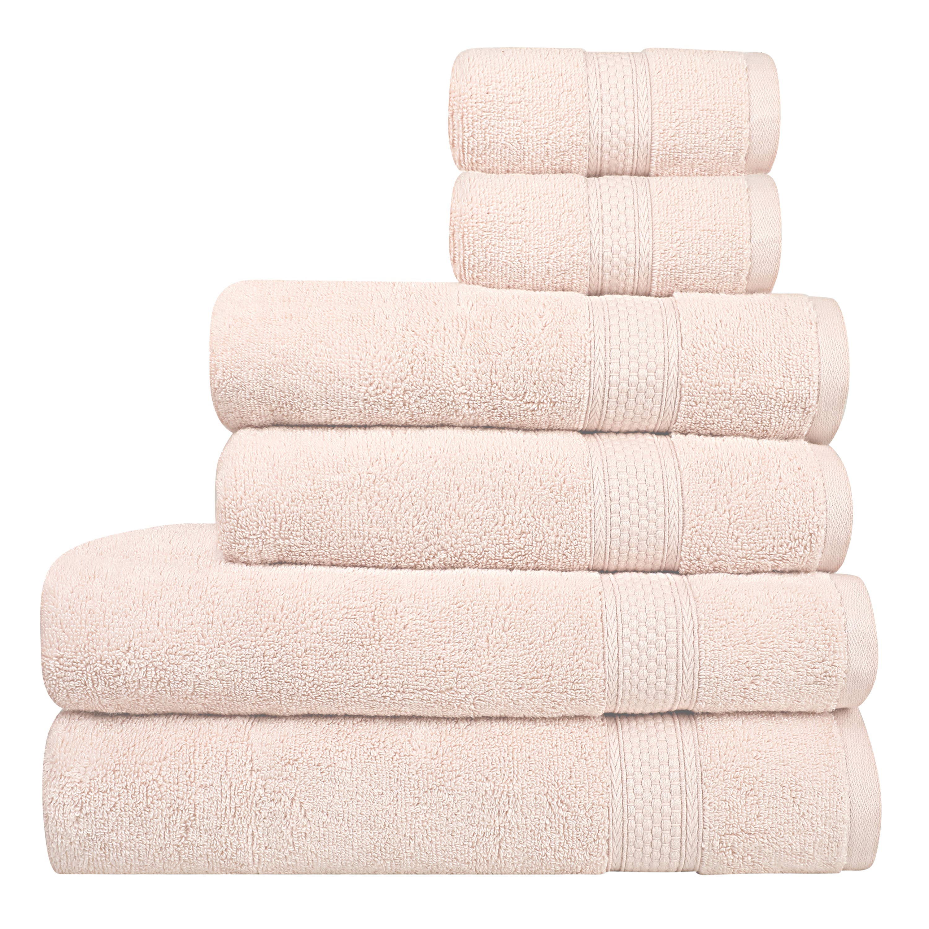A1HC 100% Cotton Quick Dry & Highly Absorbent Bath Towel Set: Bright White / 3 Piece Set