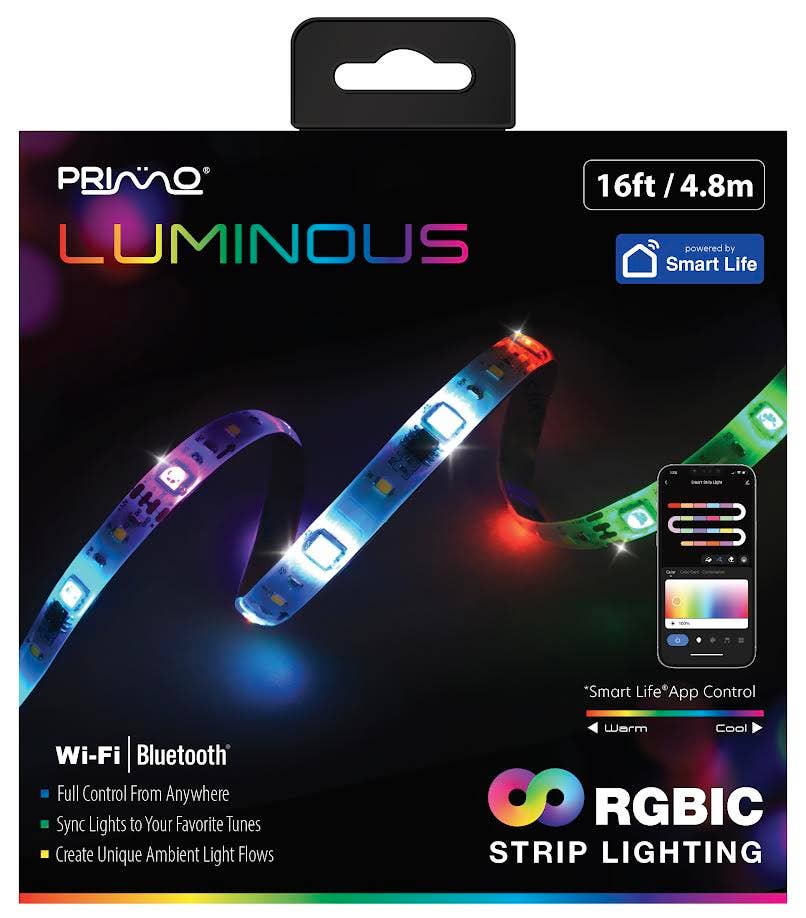 Primo Luminous 16ft RGBIC Wi-Fi & Bluetooth LED Strip