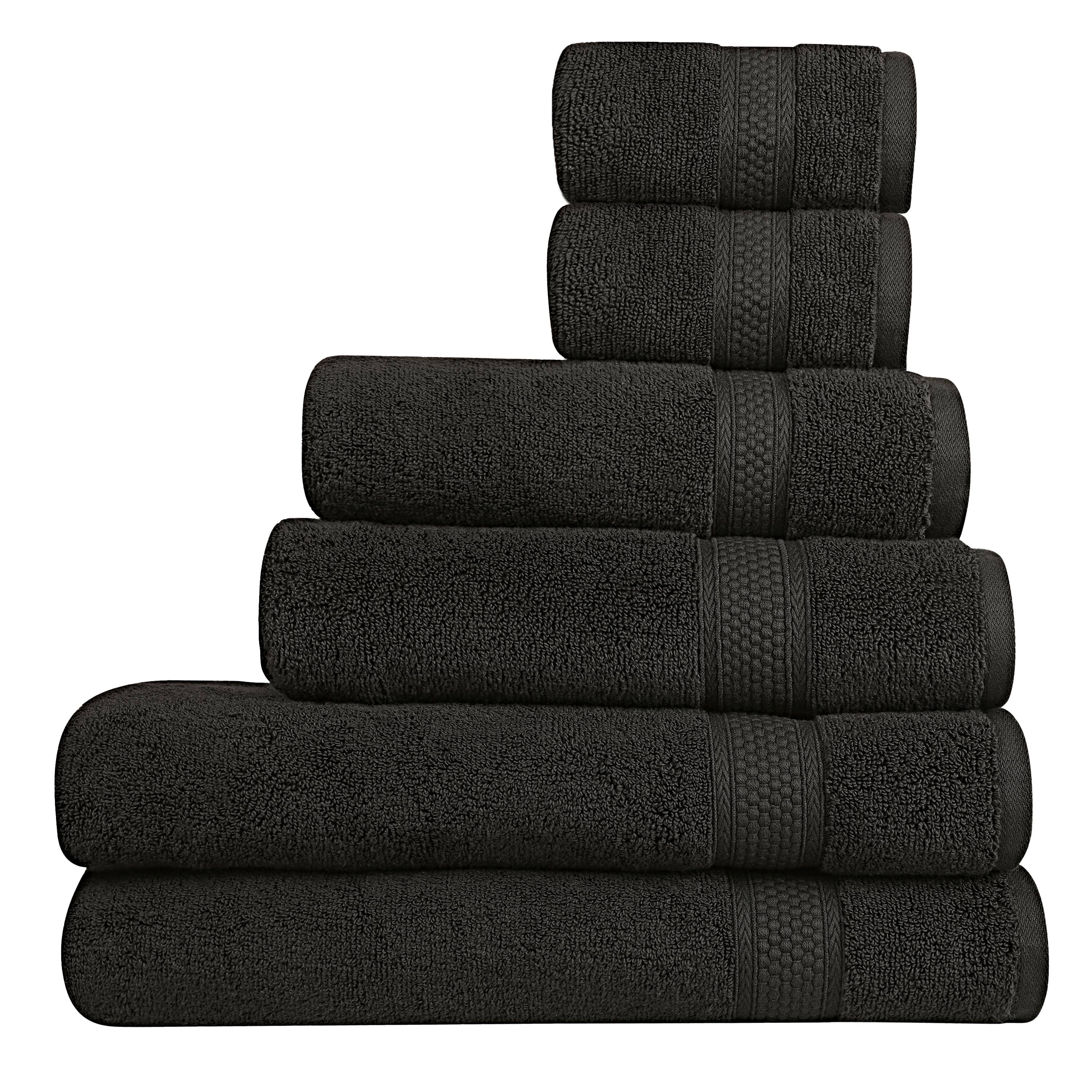 A1HC 100% Cotton Quick Dry & Highly Absorbent Bath Towel Set: Bright White / 3 Piece Set